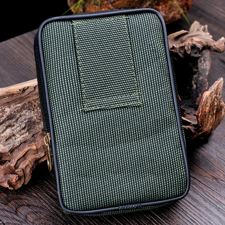 Увеличенный мужской холщовый карман для мобильного телефона, небольшая сменная упаковка, обновленный кошелек, поясная мини-сумка для