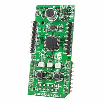 

1 pcs x MIKROE-1534 STM32F415RG, VS1053 Series Evaluation Board SPEAKUP CLICK SPEECH RECOGNITION