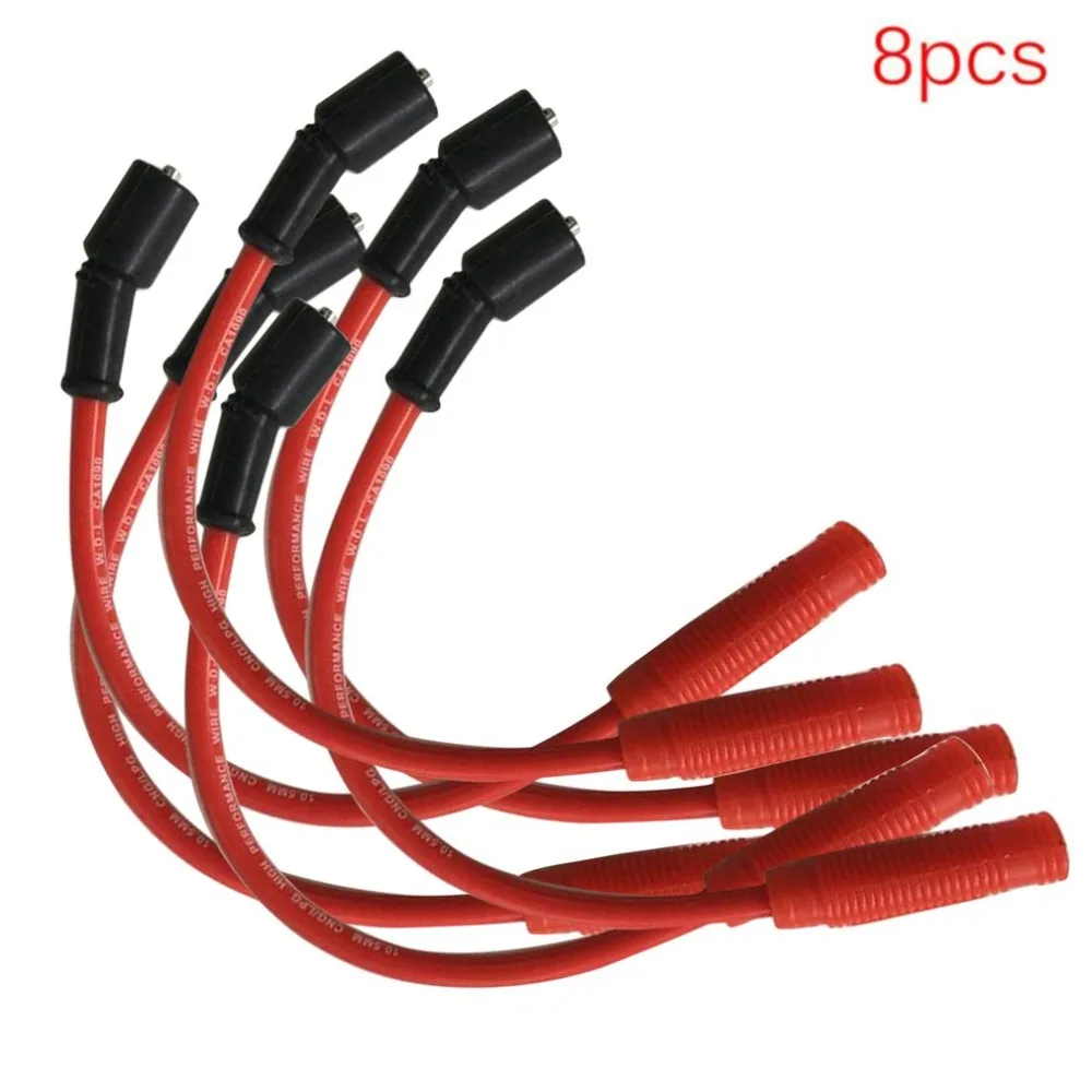 

8PCS/SET Line Thickness 10.5MM Spark Plug Wire Set High Performance Spark Plug Wire Ignition Super Conductor Kit