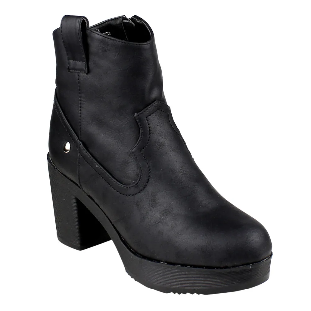 high heel western booties