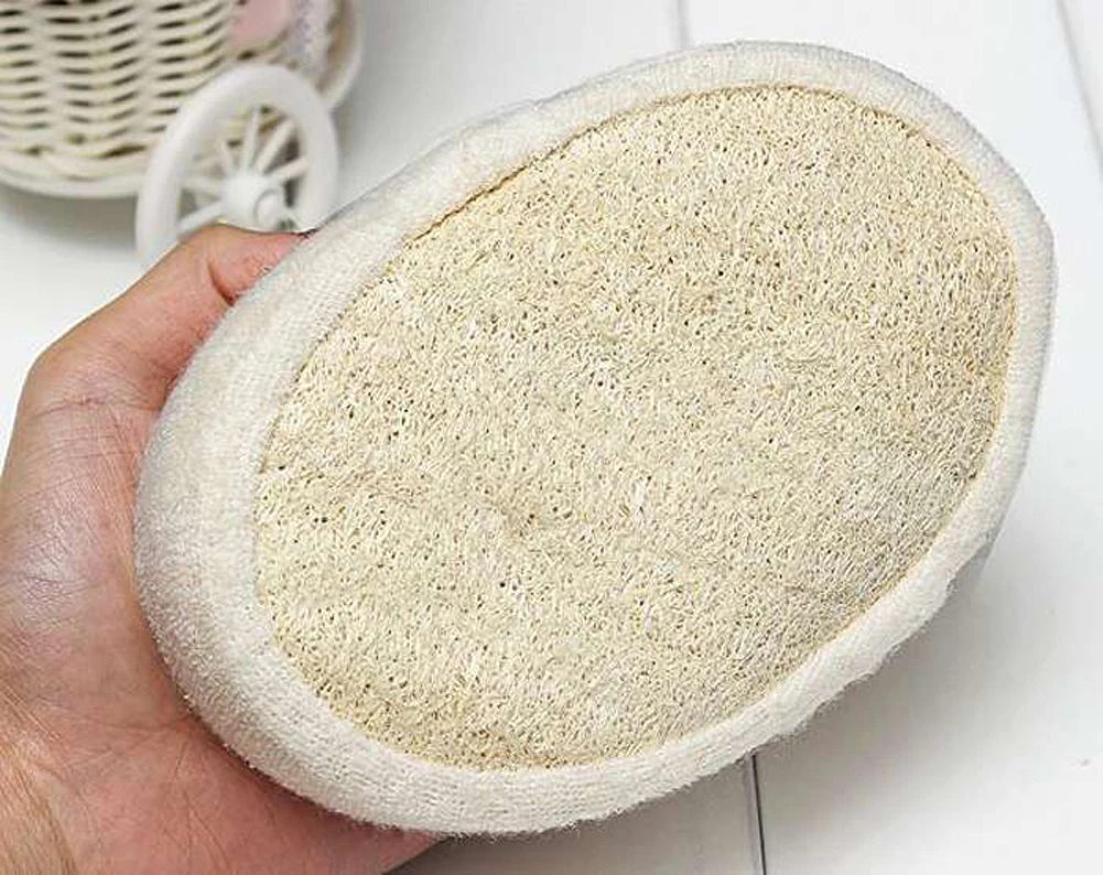 

New Household Merchandises Natural Loofah Bath Body Shower Sponge Scrubber Pad Hot