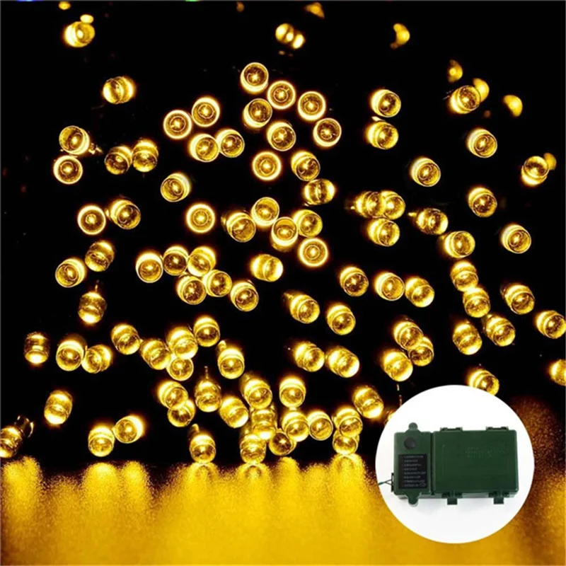 

New Brand lederTEK 200 LED 52.5ft Super Bright Battery Operated String Lights With 8 Modes Automatic Timer And Indicator Light