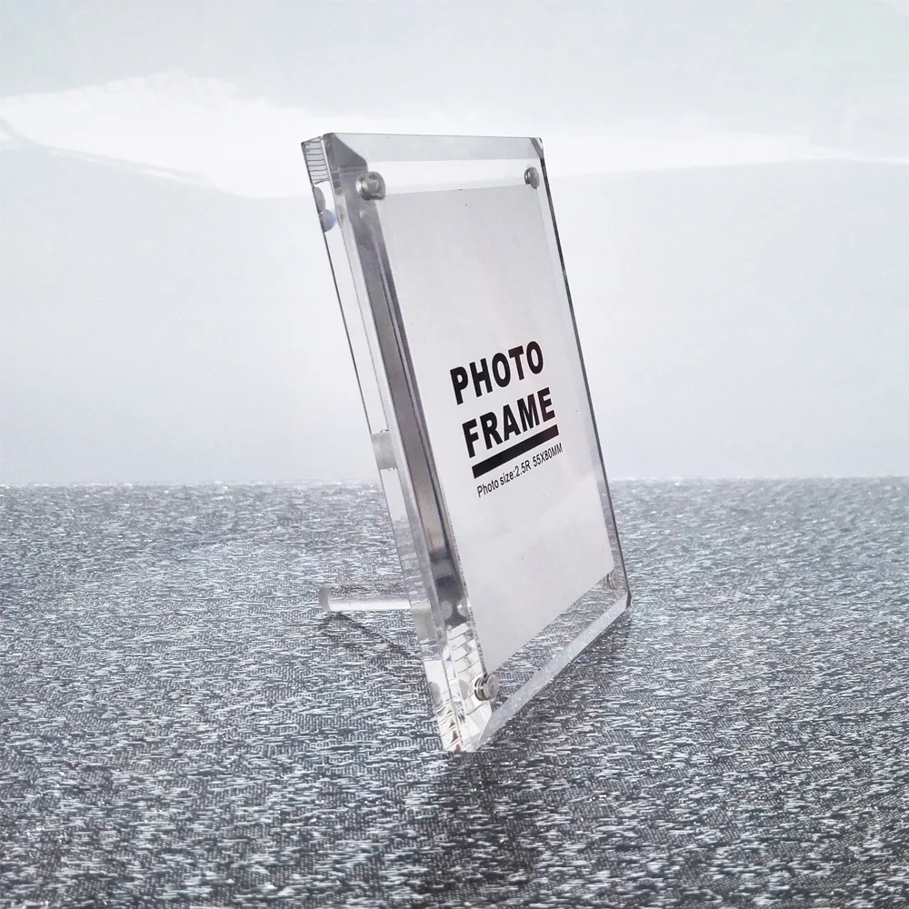 (2 units/pack )3 inch Classic Perspex Photo Picture Frame Holders