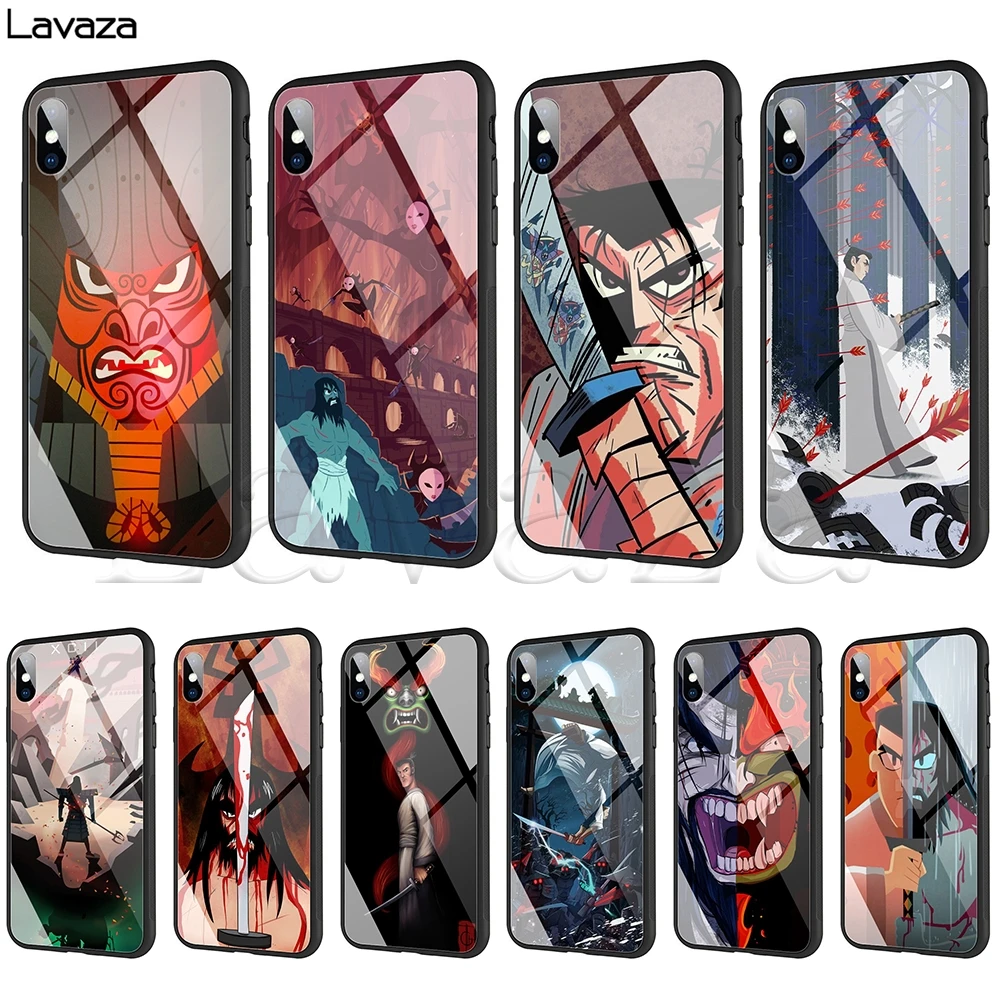 

Lavaza Samurai Jack Tempered glass TPU Case for iPhone XS MAX XR X 8 7 6 6S Plus