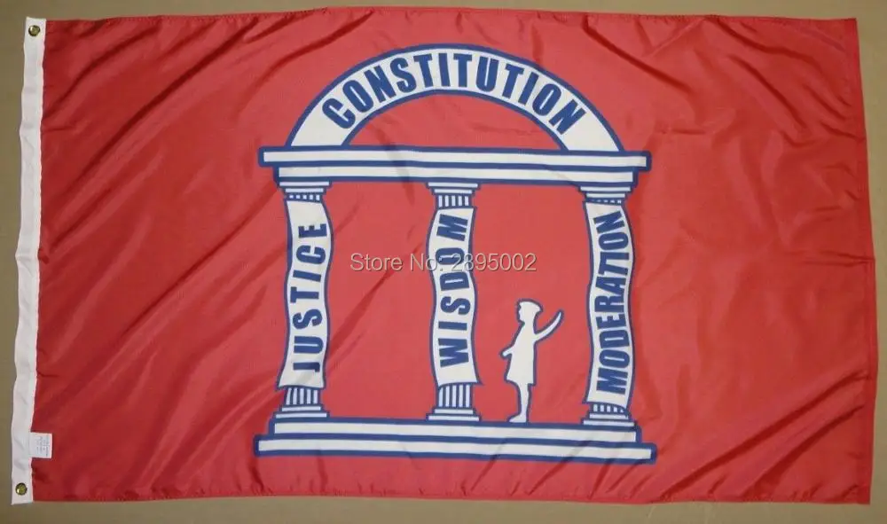 Georgia GA State 1861 Guard Indoor Outdoor Historical Dyed Nylon Flag 3/' X 5/'