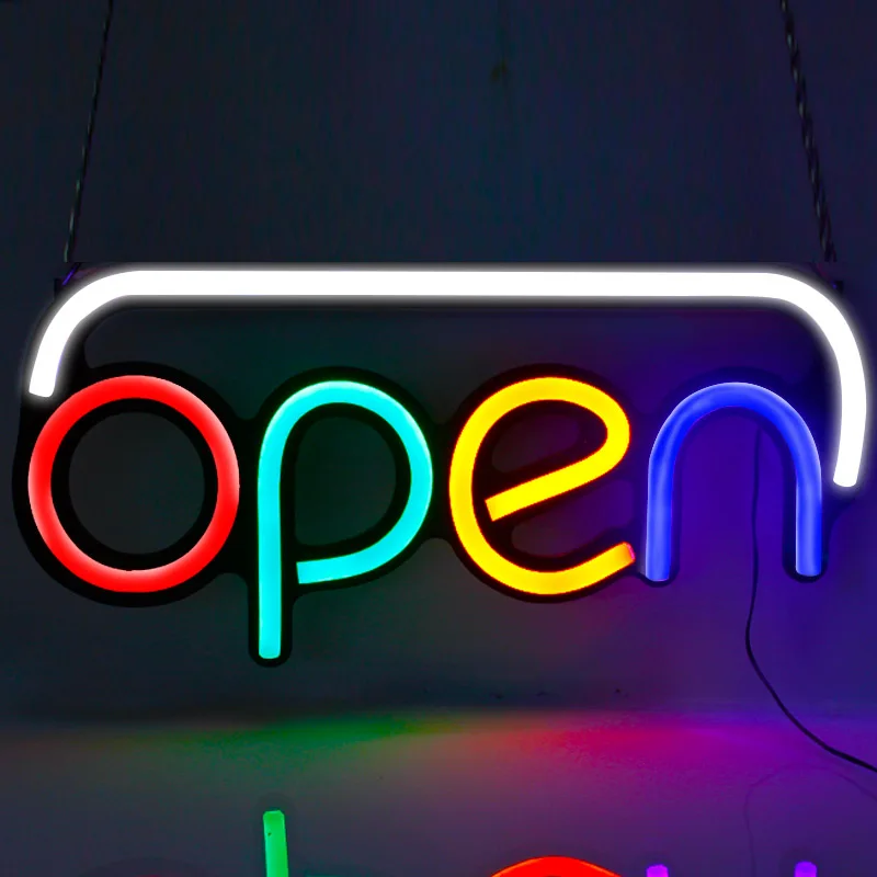 Details about   Open Sign LED Neon Light w/ Chain Business Lighting Bar Club Window Wall Decor 
