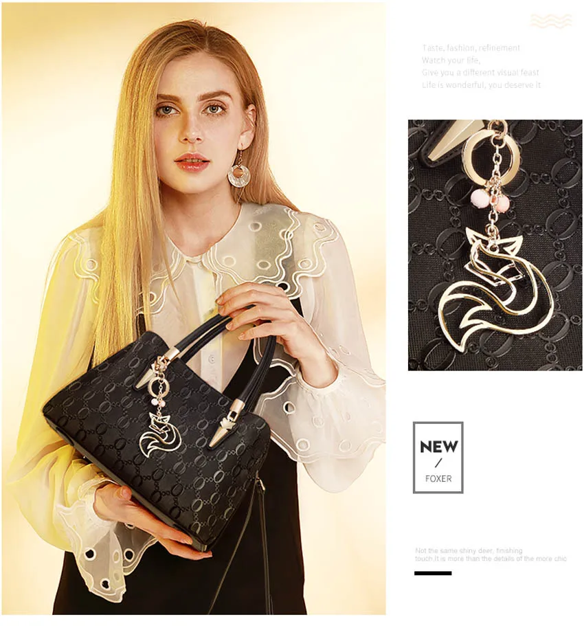 FOXER брендовая сумка повседневная сумка Новая модная женская сумка через плечо темпераментная сумка-мессенджер