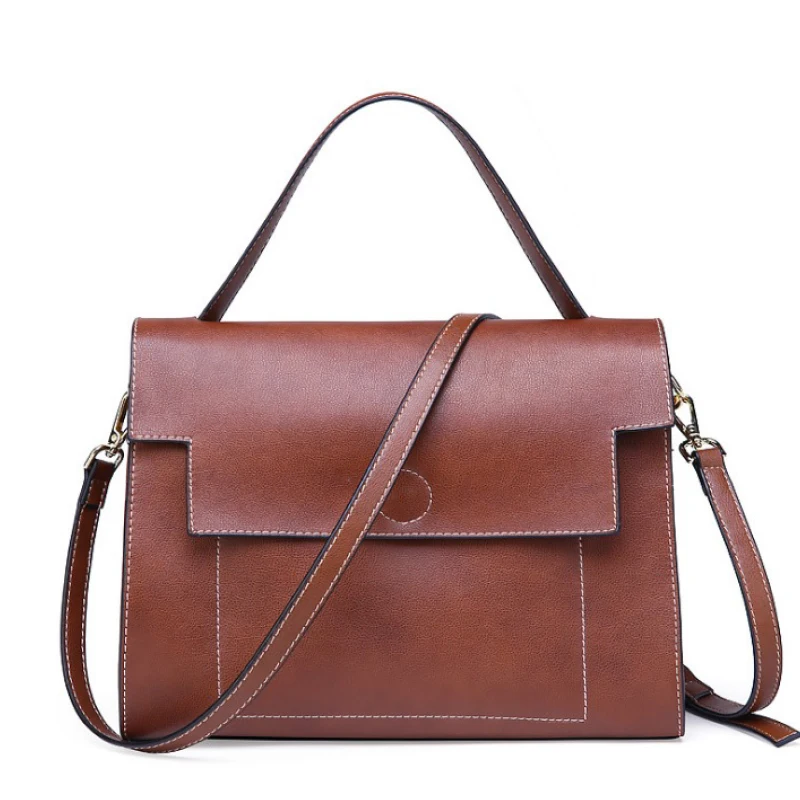 

Genuine Leather Women Bags Female Casual Tote Ladies Business Handbags High Quality Natural Leather Shoulder Bag Crossbody Bags