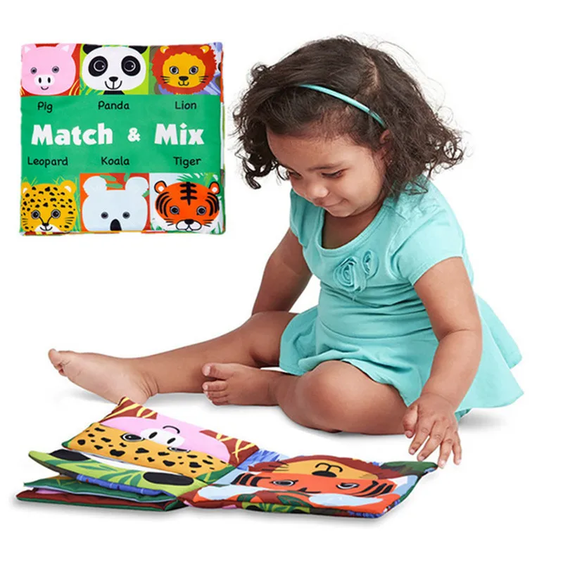 Funny Baby Book Face Matching Toy Development Books Learning & Education Cloth 3~24 Month Quiet DS9 | Игрушки и хобби