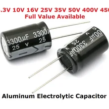 5 шт. 400V Алюминиевый электролитический конденсатор с алюминиевой крышкой, 450V 100 мкФ 150 мкФ 180 мкФ 220 мкФ 10 мкФ 22 мкФ 33 мкФ 47 мкФ 68 мкФ 82 мкФ 10/233/47 мкФ набор для измерения электрической емкости