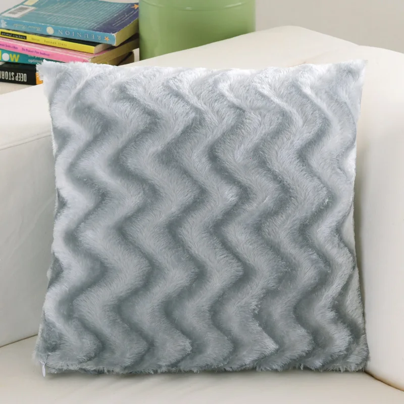 أنيقة بلون موجة نمط الديكور الفراء غطاء أسلوب حديث عادي رمي الوسائد وسادة مكتب أريكة وسادة تغطي أنيقة بلون موجة نمط الديكور الفراء غطاء أسلوب حديث عادي رمي الوسائد وسادة مكتب أريكة وسادة تغطي