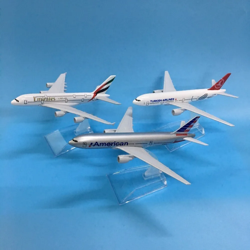 JASON TUTU Aircraft Model Diecast Metal 1:400 Emirates Airbus A380 16cm Airplanes Plane Model Airplane Model Turkey Boeing 777