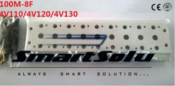 100M-8F электромагнитный клапан Airtac коллектор с винтами и резиновой основой 4v110-06 8 |