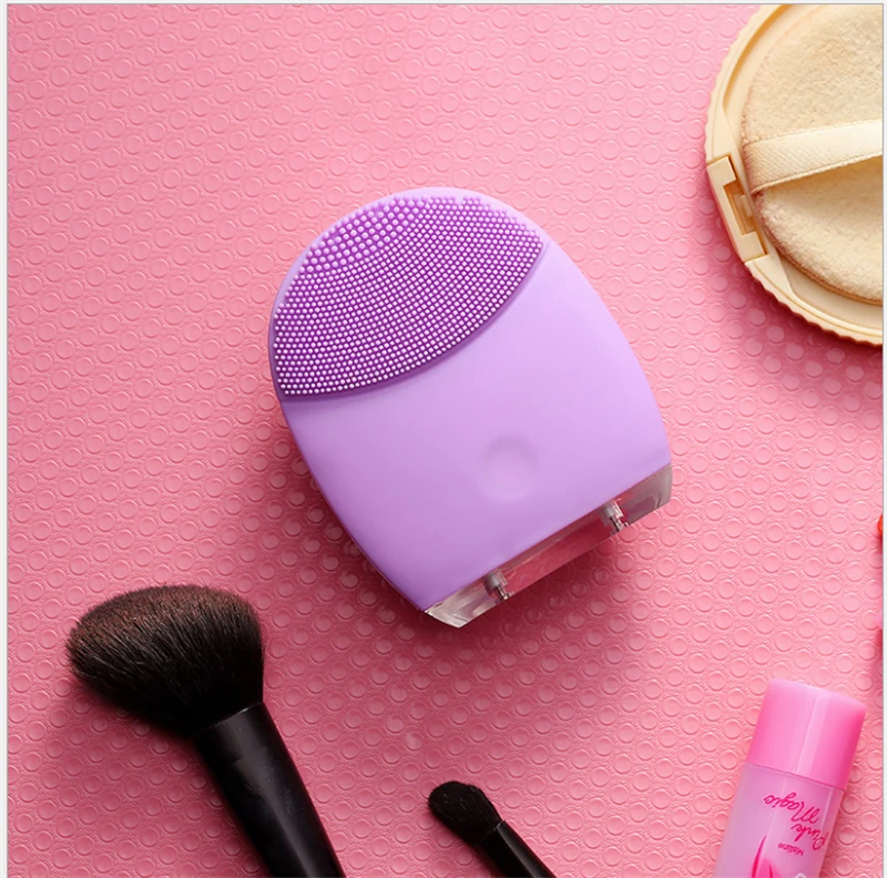 

2018 Electric Facial Cleaning Brush Washing Machine Waterproof Silicone Facial Cleansing Devices Mini Beauty Tools