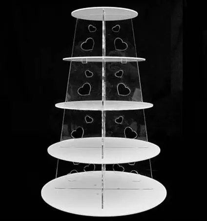 5 tier white circle