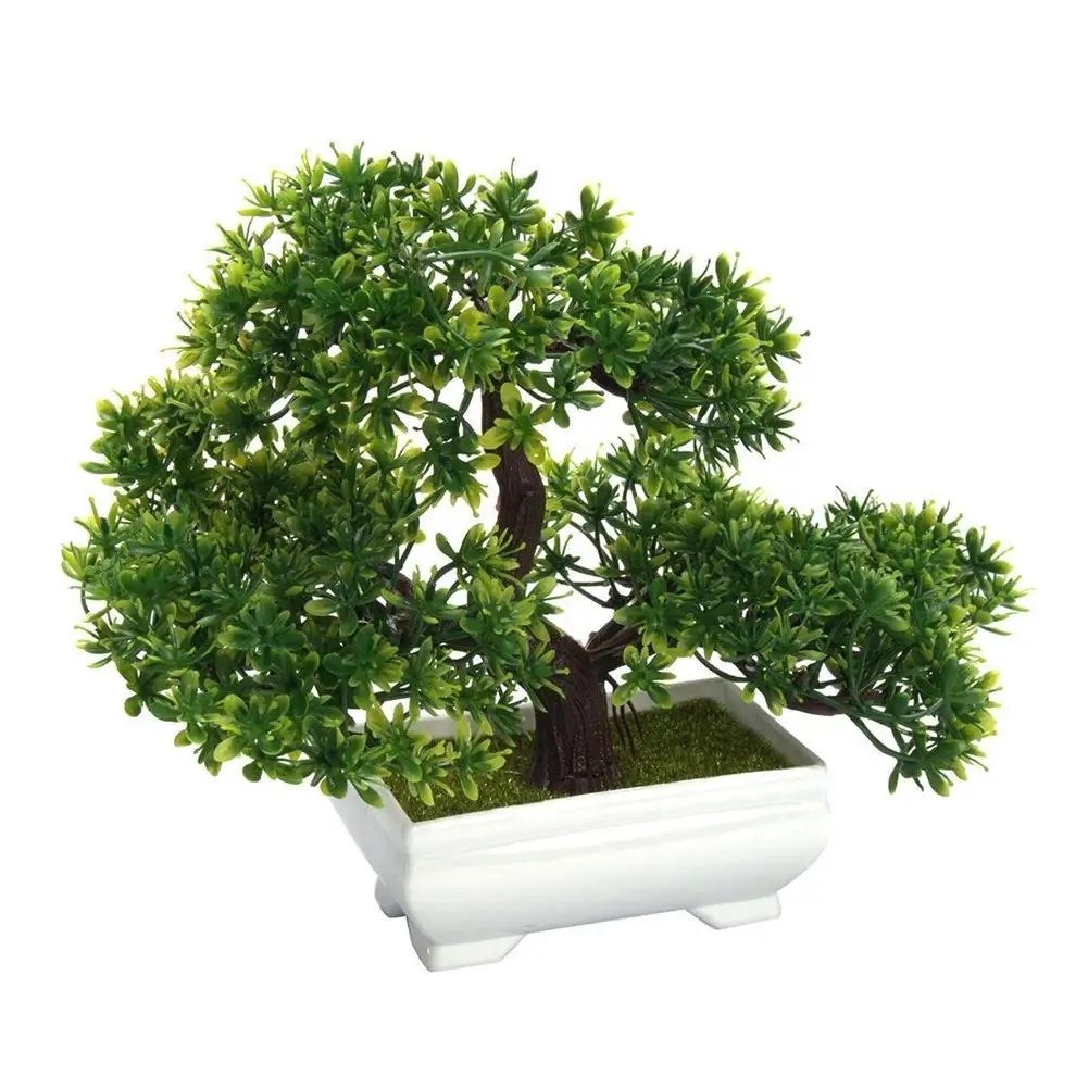 Mini Creative Bonsai Tree Artificial Plant No Watering Potted Home Office Decor Home Garden Floral Decor Fullpacking Com Ec