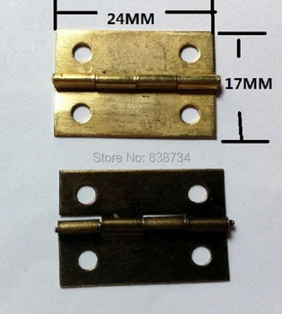 

100pcs 24*17*0.4 brass plated gift box hinge iron hinge packaging metal hinge flat hinge