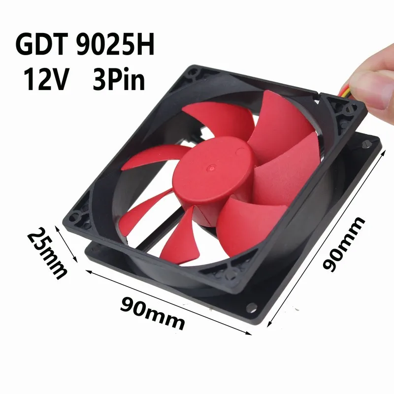 Вентилятор охлаждения Gdstime 5 шт. 9 см 90x25 мм|dc cooling fan|cooling fan 12vsilent |