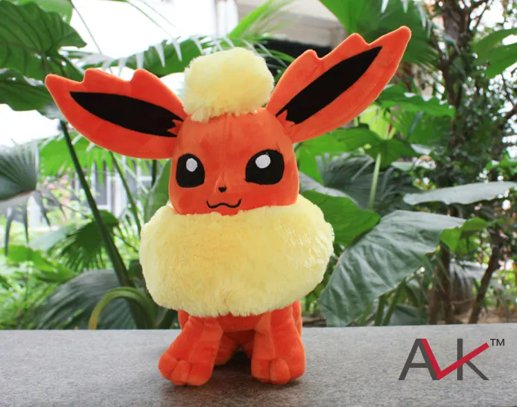 Eevee Leafeon Espeon Umbreon Vaporeon Flareon Glaceon Jolteon Sylveon плюшевые игрушки мягкие чучело куклы 30 см 9 типов - Цвет: Flareon