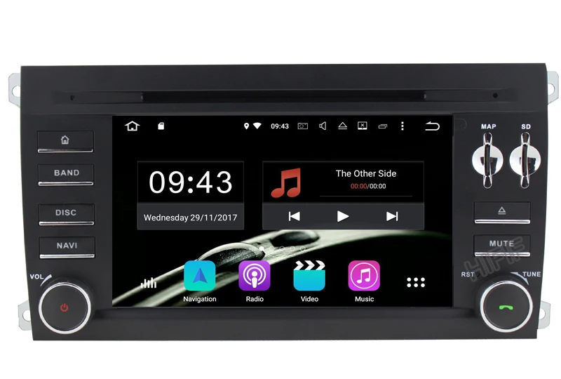 Flash Deal IPS Android 8.0 Two Din 7 Inch Car DVD Player Stereo System For Porsche/Cayenne With Octa Cores 4+32GB Wifi GPS Navigation Radio 8