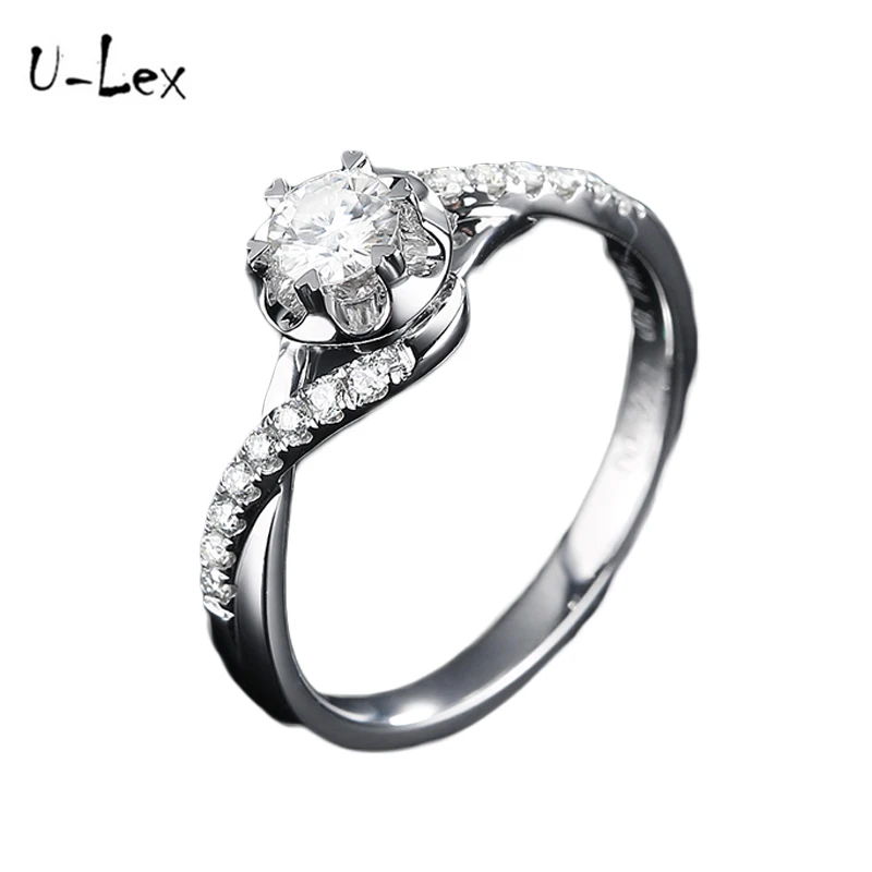 

ULEX Cubic Zirconia Rings For Women Rings Accessoires 925 Sterling Silver Luxury Jewelry Wholesale Best Friend Gifts R215