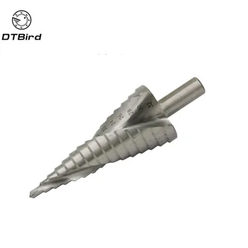 

1pcs 4-32mm Pagoda Drill Hexagon screw drill HSS Power Tools Spiral Grooved Metal Steel Step Drill Bit Free shipping