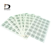 25 мм круглый прозрачный размер наклейки для одежды маркировочные аксессуары прозрачные этикетки наклейки XS s m l xl XXL 810 шт