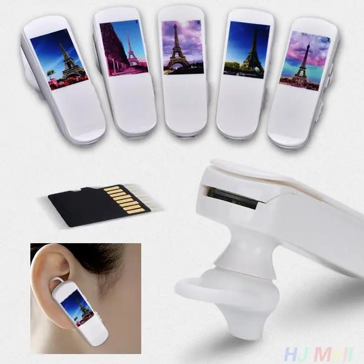 

High Quality HOT Wireless In-Ear Headset Rechargeable Earphone Headphone Headset Handfree Sport MP3 TF Card Music Player