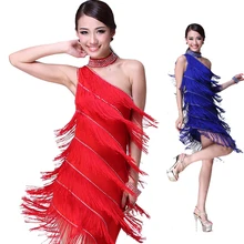 1920s платье гатсби 1* платье и 1* воротник и 1* цепочка на руку Хлопушка в стиле Гэтсби платье с кисточками латинское платье для танцев современные танцевальные костюмы