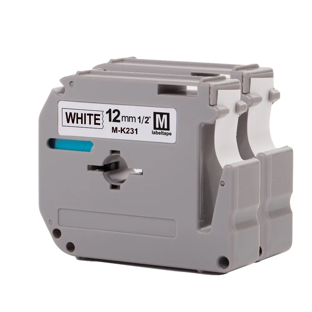 CIDY 1250 шт совместимый brother M-K231 MK231 MK 231 MK-231 черный на белом 12 мм клейкие ленты для
