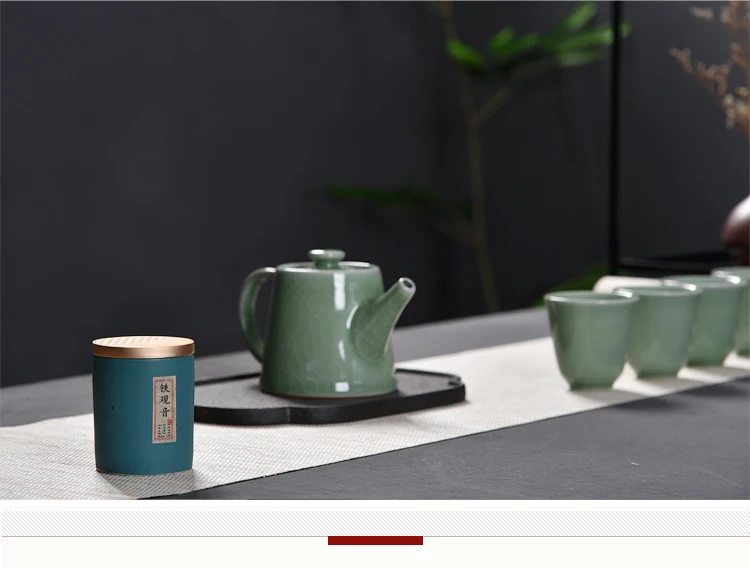 Чайный набор Celadon с металлическим уплотнением, емкость для хранения, портативный керамический чайник мини размера, чайная посылка, кухонная фарфоровая банка, 16 стилей, легко носить с собой