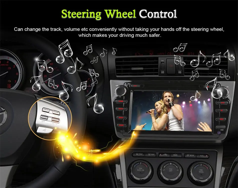 1024*600 Android 6,0 2GB ram автомобильный DVD gps радио плеер для Mazda 6 Ruiyi Ultra 2008 2009 2010 2011 2012 мультимедиа аудио стерео