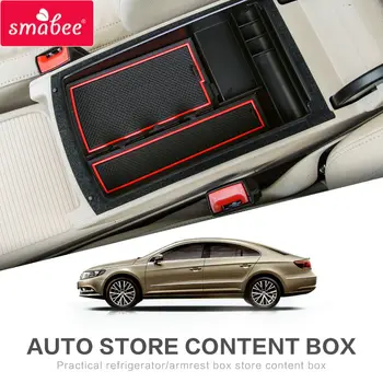 

Automobiles suit for vw CC B7 passat 2012-2016 central armrest storage holder container tray box car organizer accessories