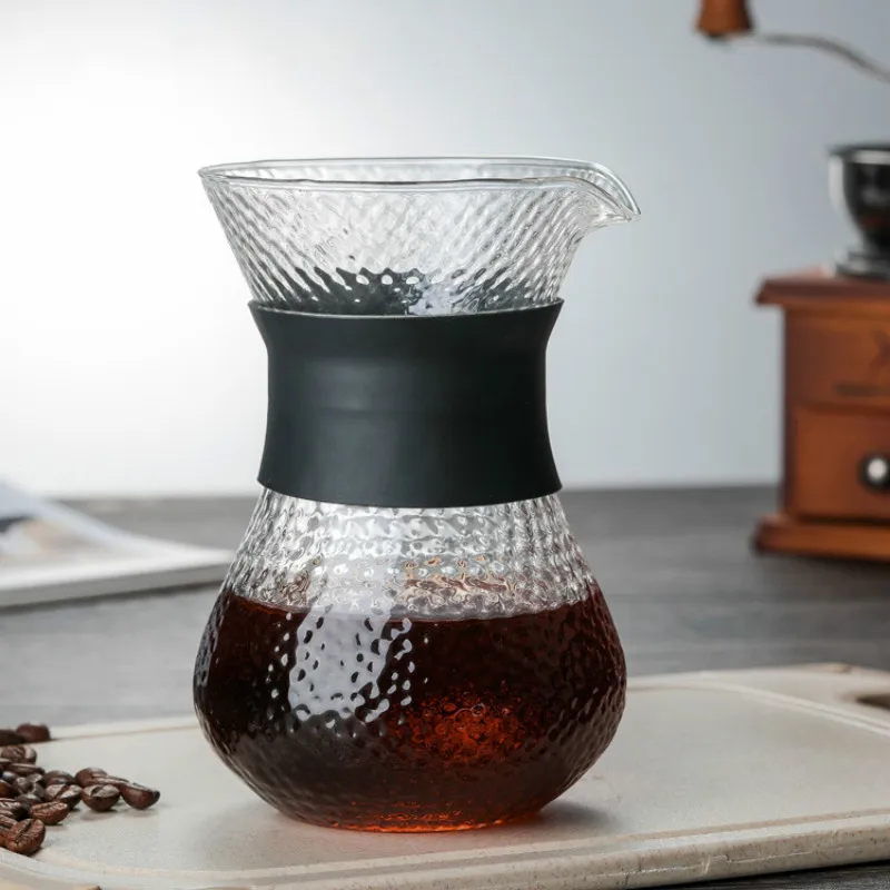 Стеклянный чайник для кофе с фильтром из нержавеющей стали, капельное пивоварение, горячее пивоварение, кофейник, капельница, бариста, для заваривания кофе, Кофеварка - Цвет: B-400ML