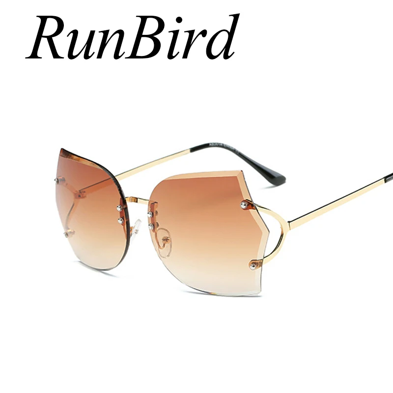 RunBird роскошные женские брендовые дизайнерские прозрачные солнцезащитные очки