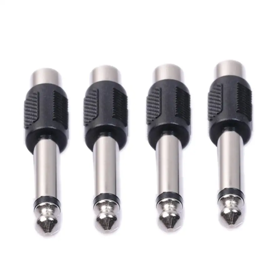 

Omeshin New 4 Pack RCA Female to 1/4 6.35mm Male Mono Audio Adapters Connectors Plugs Hot 17Aug16 Dropshipping