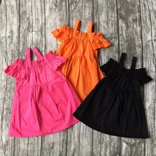 baby girls spring summer solid waven cotton dress boutique all-match clothing kids wear fringe multi color mint hot sale