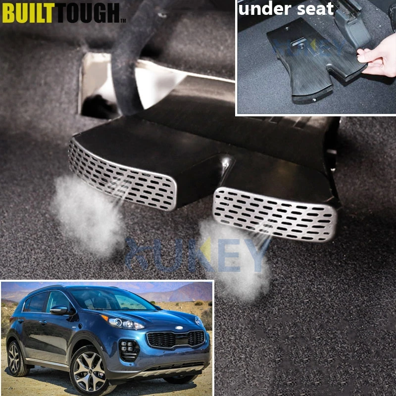 

2Pcs For Kia Sportage QL 2016 2017 2018 Under Seat AC Heater Floor Air Conditioner Duct Grille Vent Outlet Cover Trim Stickers