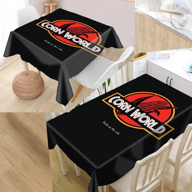 Jurassic Park Custom Table Cloth Oxford Print Rectangular Waterproof Oilproof Table Cover Square Wedding Tablecloth P