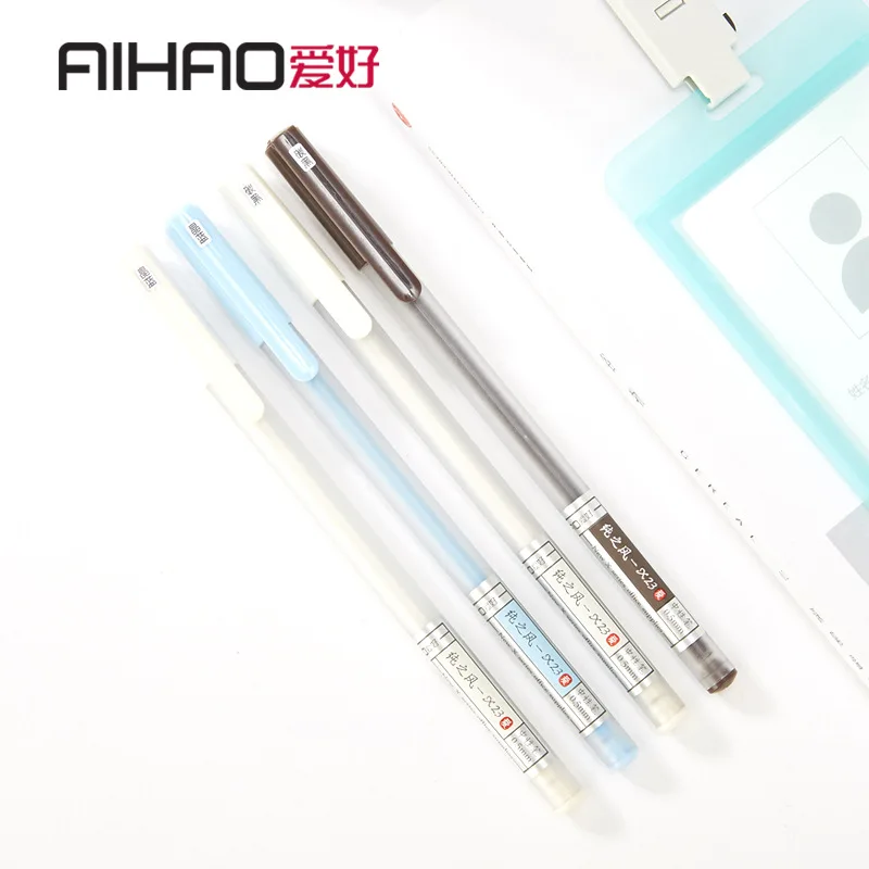 Новое поступление AIHAO брендовая игольчатая ручка 0,5 мм точечный колпак бизнес ручка 4 шт./лот для школьного питания