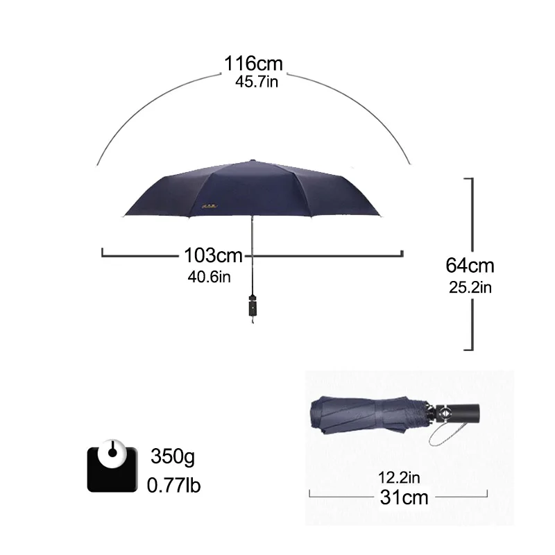 Ветрозащитный автоматический зонт, мужской складной большой Модный женский зонт, качественный светильник от дождя и солнца, УФ-зонты для детей и женщин