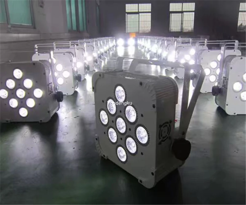 12pcs lot 9pcs*10w 4in1 rgbw wedding battery powered led uplight