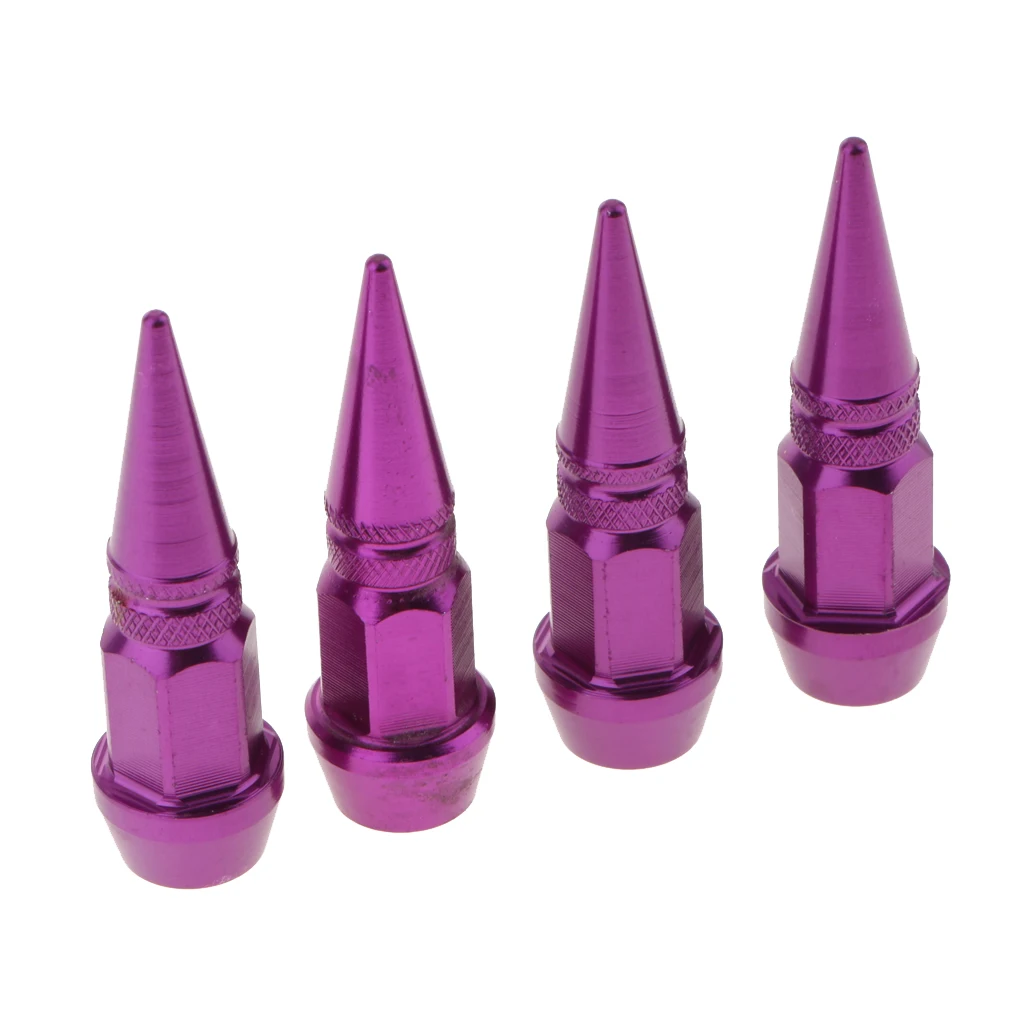 4 Pieces High Quality Aluminum Alloy Spike Wheel Tire Valve Stem Auto Car Truck Air Caps Covers 45mm 