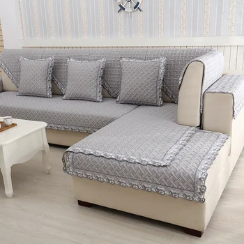 

Stylish sectional sofa cover Quilted embroidery couch covers slipcover sofa cushion pillowcase sofa covers for living room