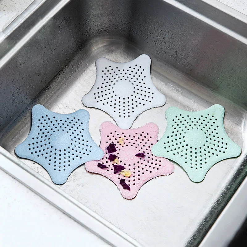 3 шт. кухонное сливное отверстие Starfish душ пробкой волосы фильтр Аксессуары для ванной комнаты антиблокировки раковину Tapon Fregadero