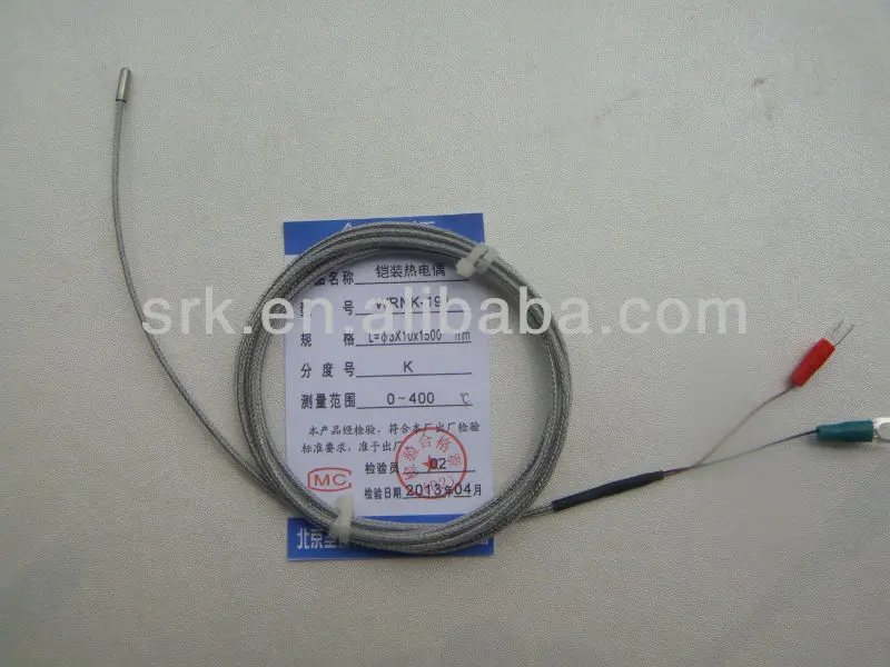 

3*10mm Industrial thermocouple K Type thermocouple cable 1M