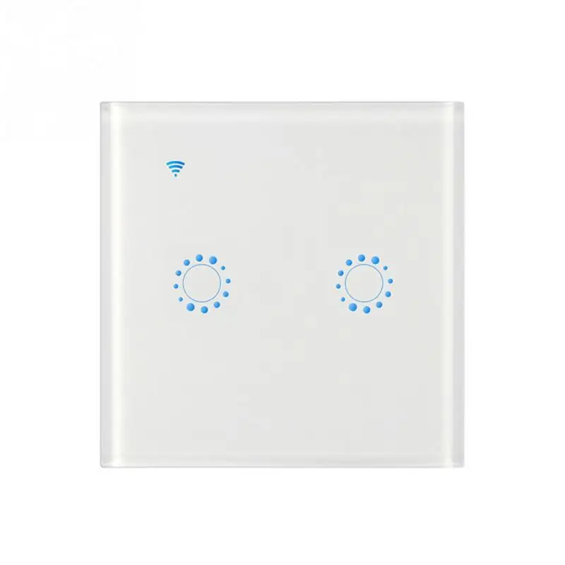 

2 Gang WIFI Smart Wall Light Remote Touch Switch For alexa home kit