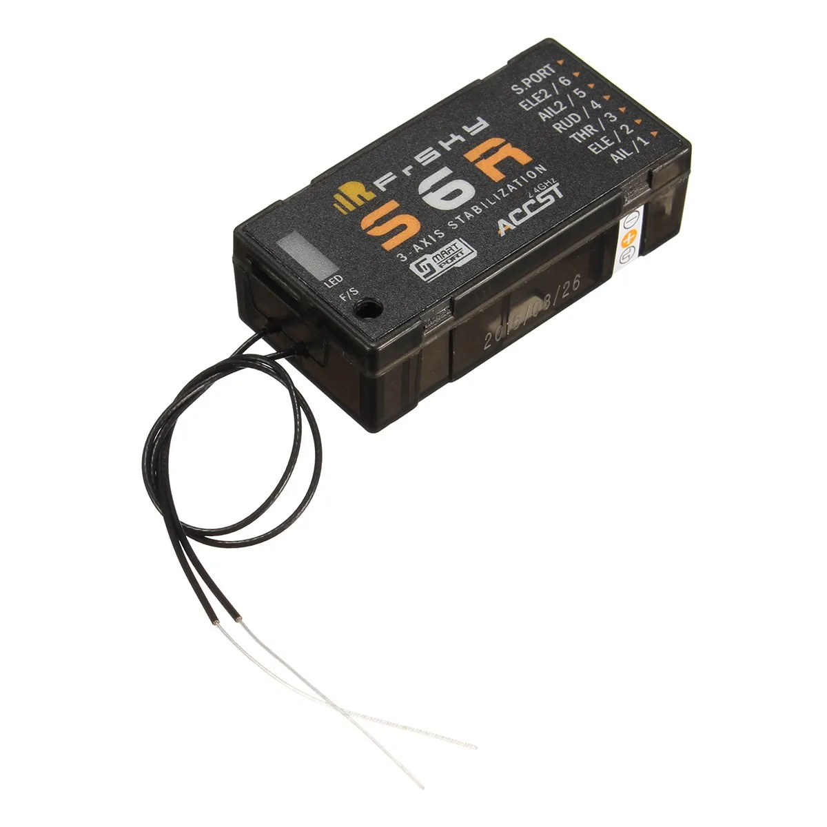 

FrSky S6R 6CH Receiver With 3-Axis Stabilization With Smart Port Telemetry Compatibility With FrSky DFT/DJT/DHT in D8 mode