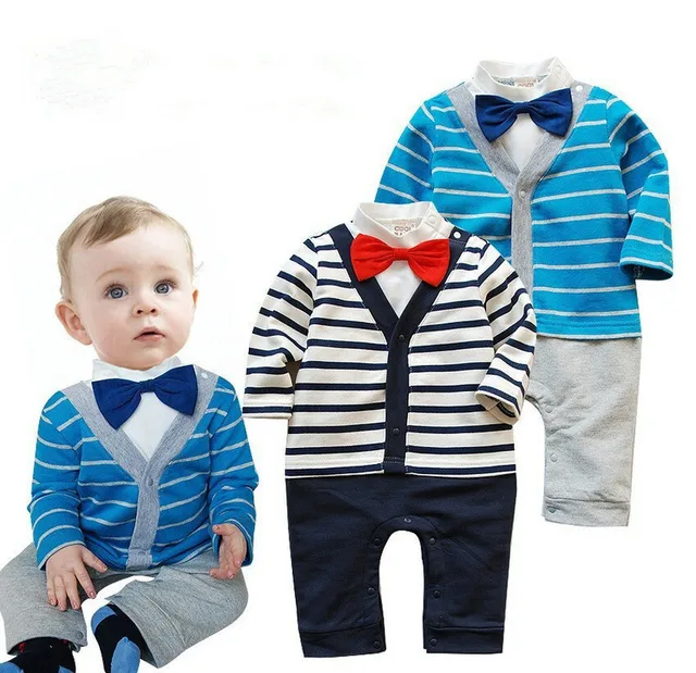 Cute Baby Boys Rompers Infant Long Sleeve Style Clothing Stripe Suit Jumpsuits Kids Clothes For Juniors Cute Baby Boys Rompers Infant Long Sleeve Style Clothing Stripe Suit Jumpsuits Kids Clothes For Juniors