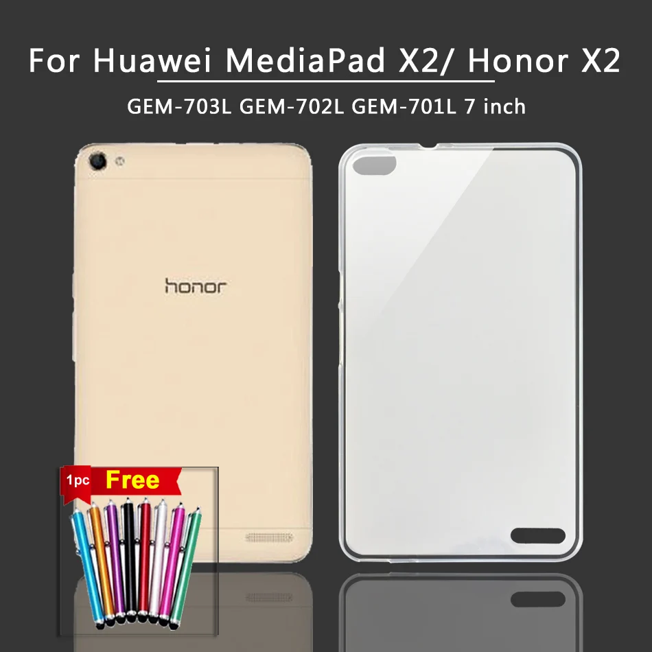 

Ultra Thin Tablet Case Only For Huawei MediaPad Media Pad X2 Honor X2 GEM-703L GEM-702L GEM-701L Soft Silicone Back Cover